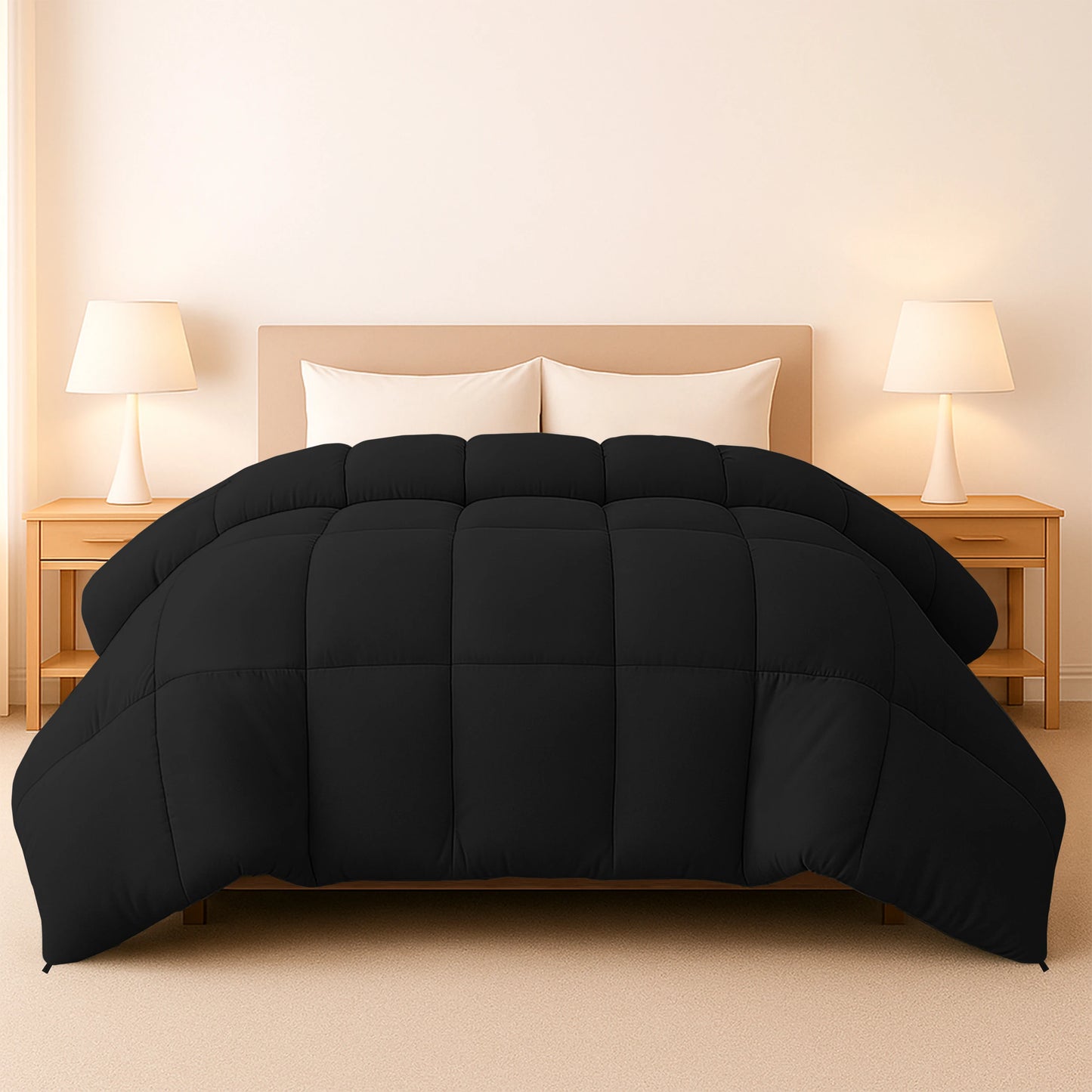 Lux Decor Down Alternative Comforter with Box Stitch Design