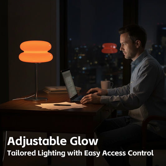 Trichromatic Macaron Glass Dimming Table Lamp