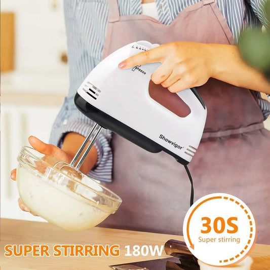 Electric Hand Mixer 180W with 5 Stainless Steel Attachments