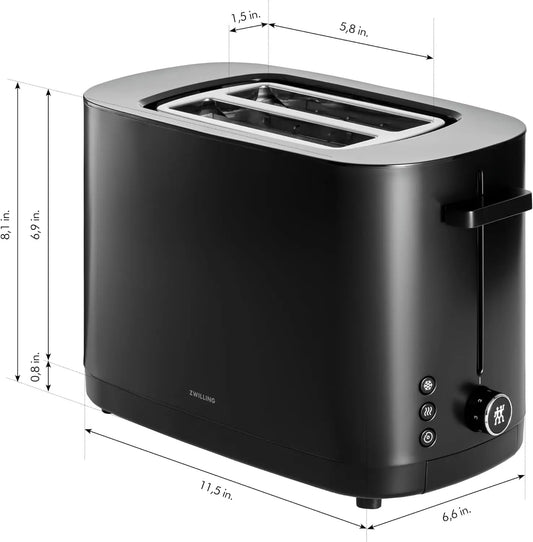 2-Slice Toaster with Extra Wide 1.5' Slots