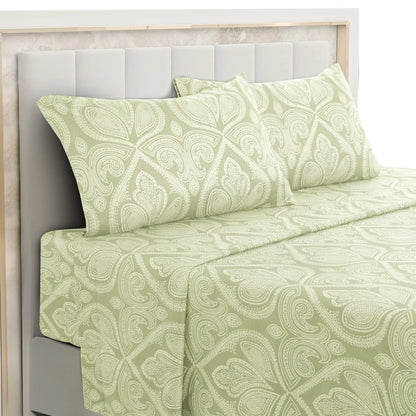 4-Piece Paisley Microfiber Bed Sheet Set