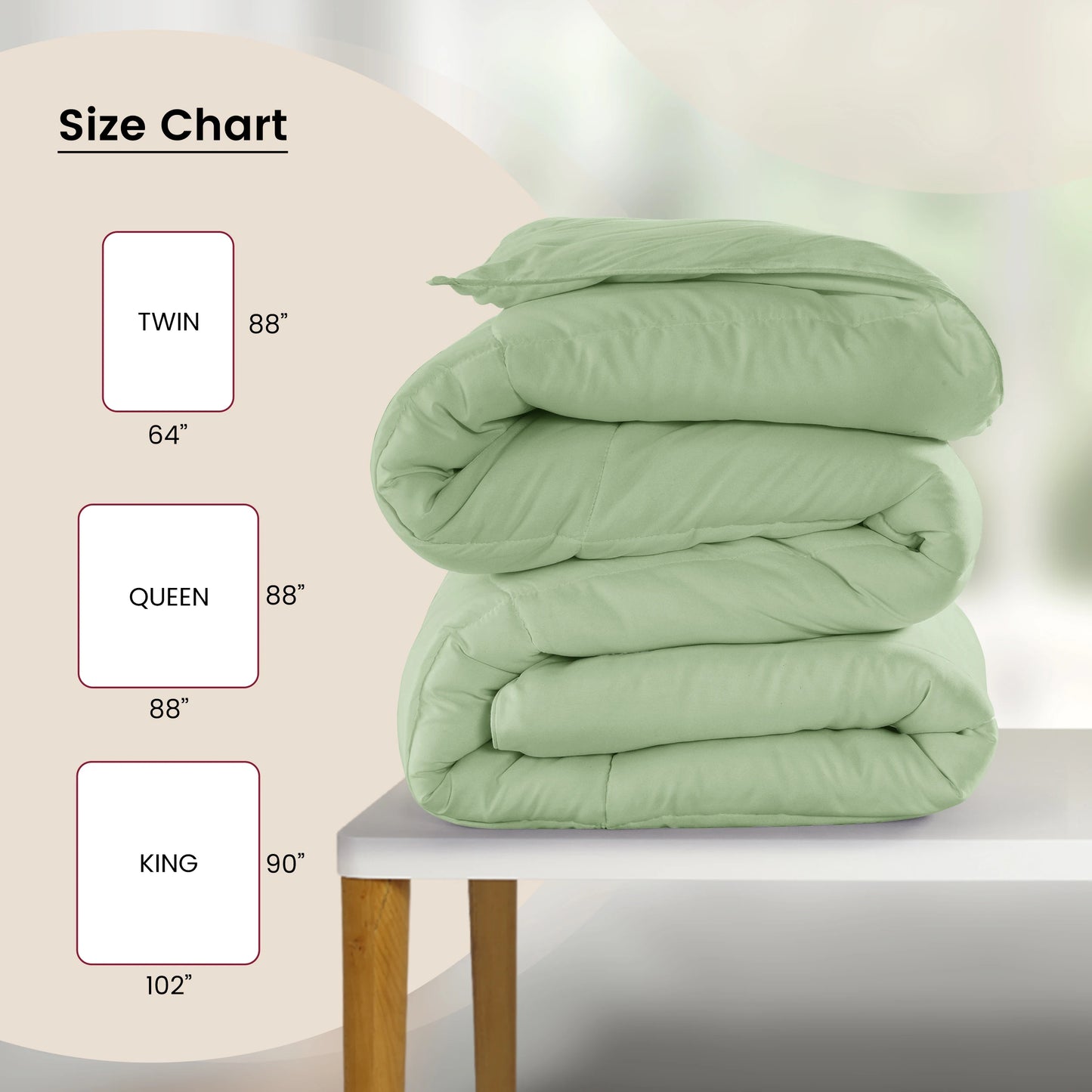 Lux Decor Down Alternative Comforter with Box Stitch Design