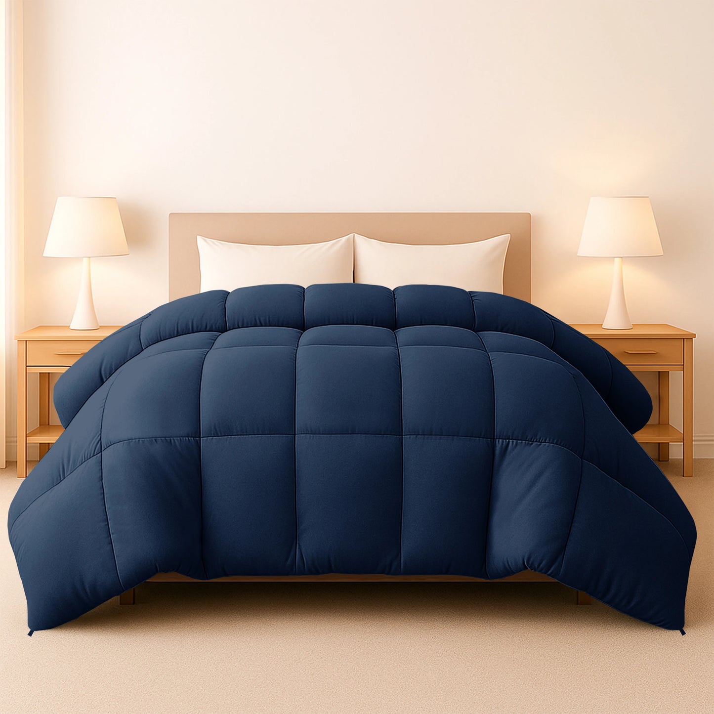 Lux Decor Down Alternative Comforter with Box Stitch Design