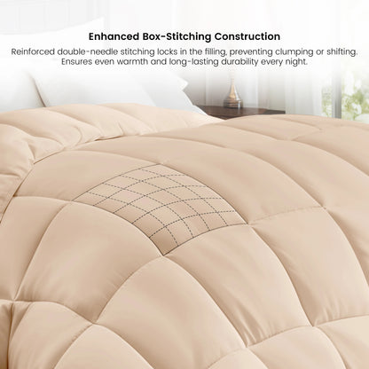 Lux Decor Down Alternative Comforter with Box Stitch Design