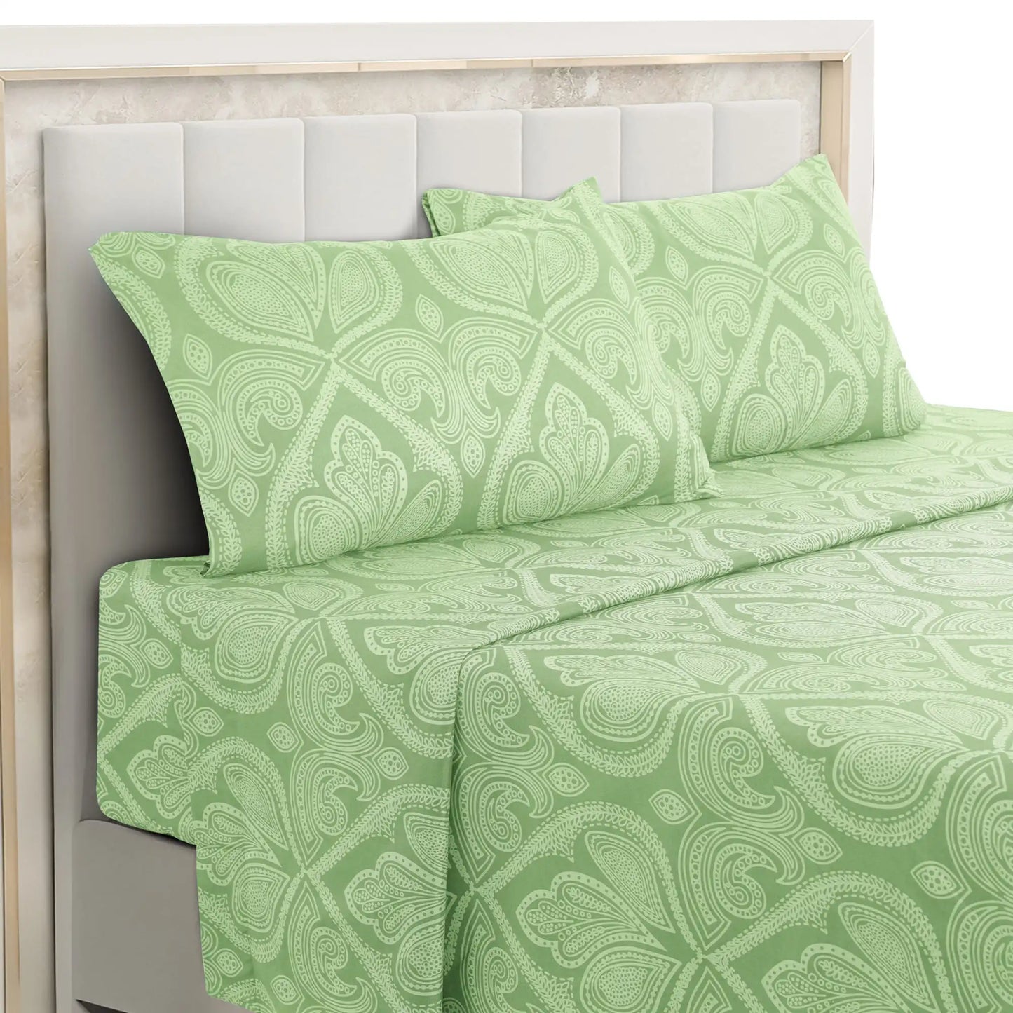 4-Piece Paisley Microfiber Bed Sheet Set