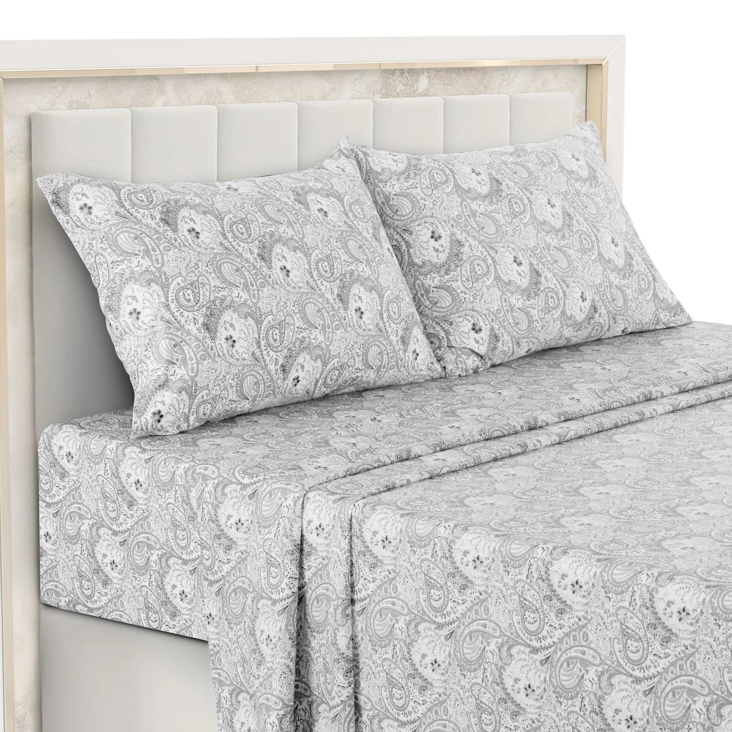 4-Piece Paisley Microfiber Bed Sheet Set