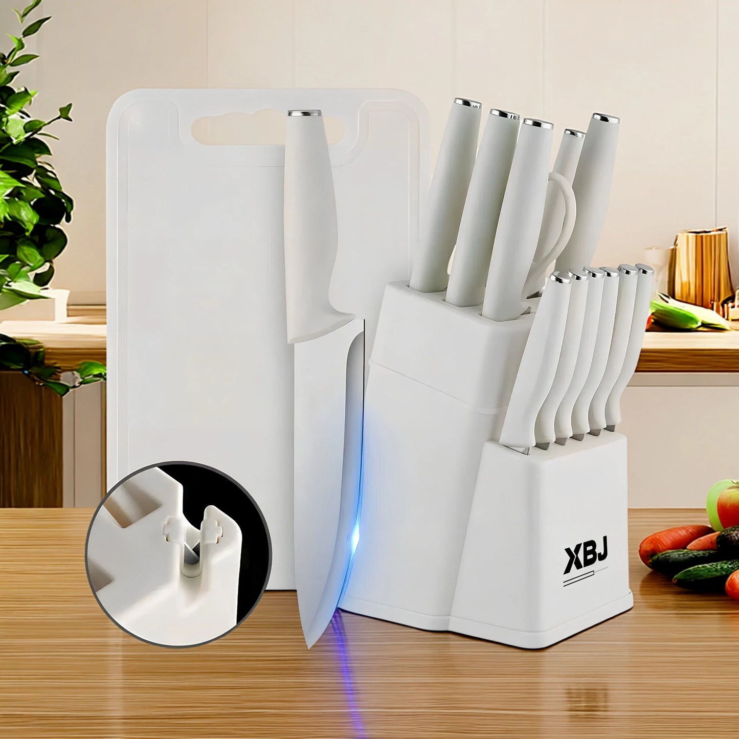 15 Piece Kitchen Stainless Steel Knife Set