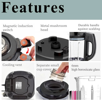Countertop Heated Food Blender with 9 One Touch Programs