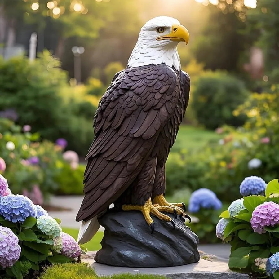 Majestic Realistic Bald Eagle Statue Outdoor