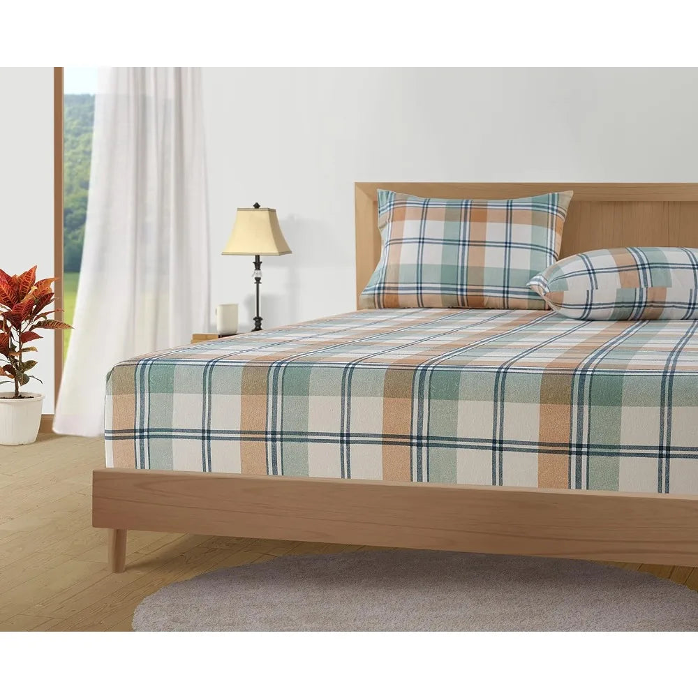 15" Deep Pocket Queen Flannel Sheets Set