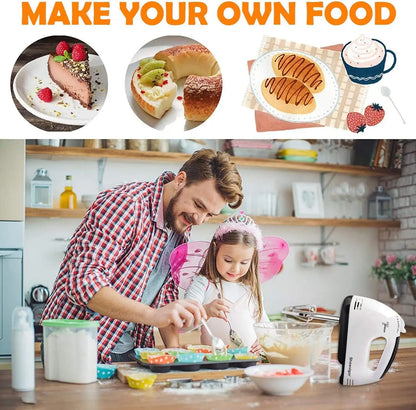 Electric Hand Mixer 180W with 5 Stainless Steel Attachments