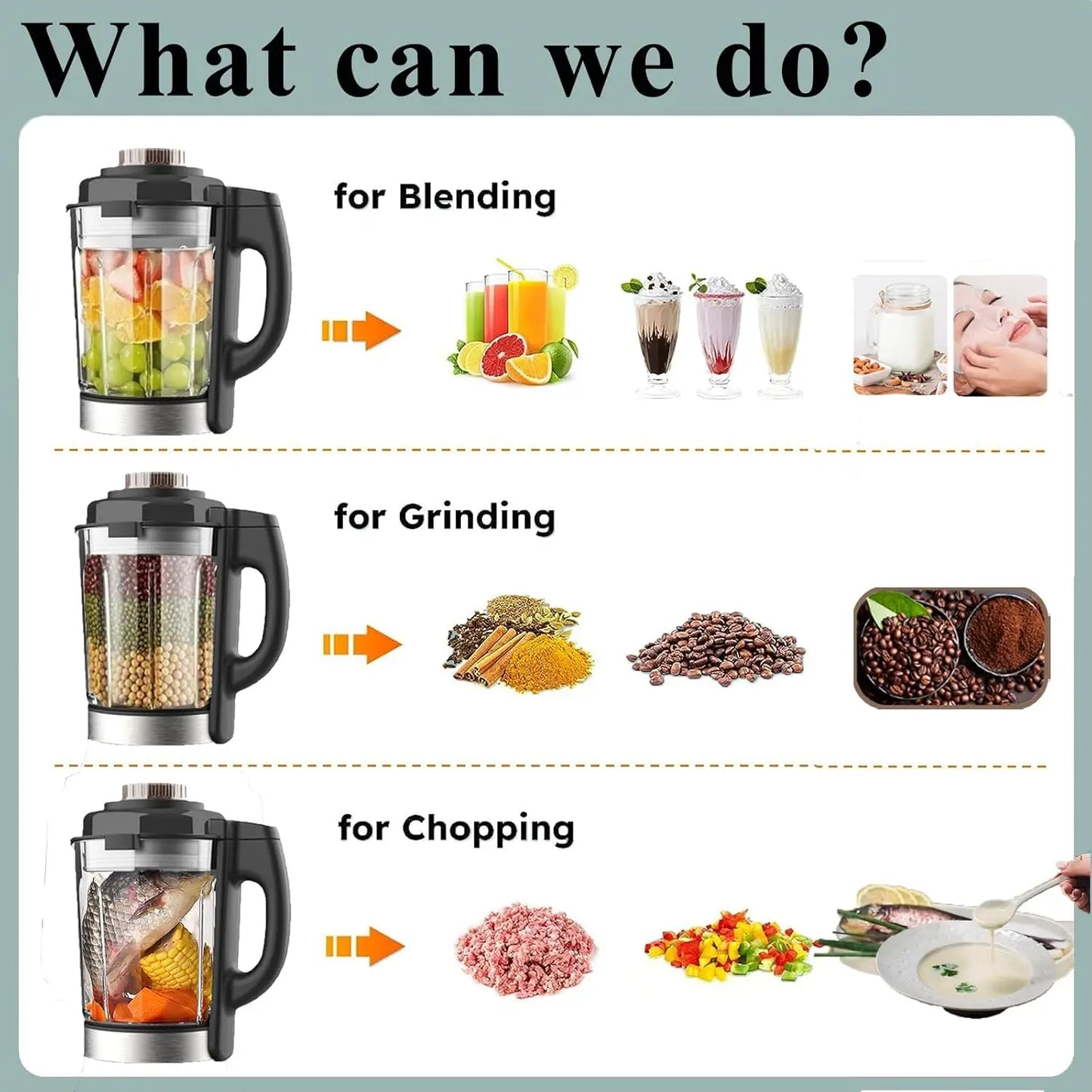 Countertop Heated Food Blender with 9 One Touch Programs