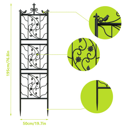 Tall Thick Metal Garden Climber Panel