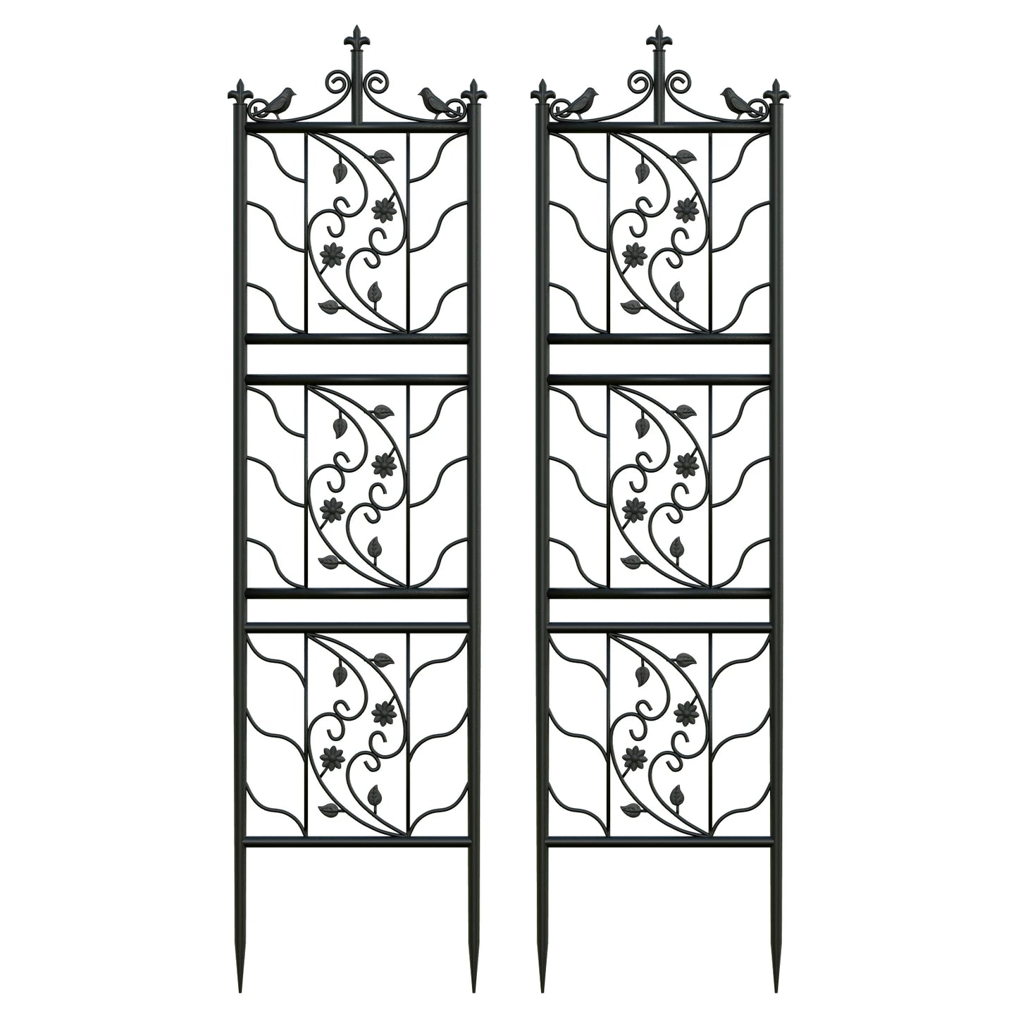 Tall Thick Metal Garden Climber Panel