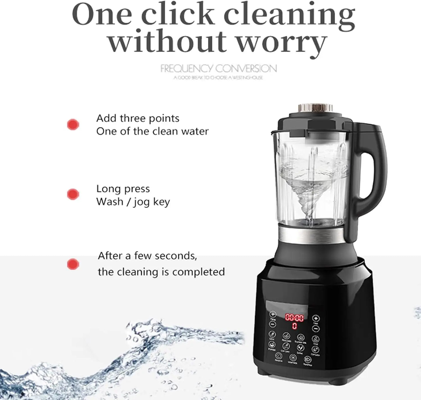 Countertop Heated Food Blender with 9 One Touch Programs
