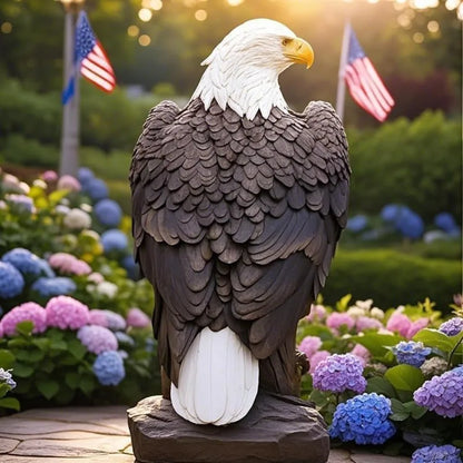 Majestic Realistic Bald Eagle Statue Outdoor