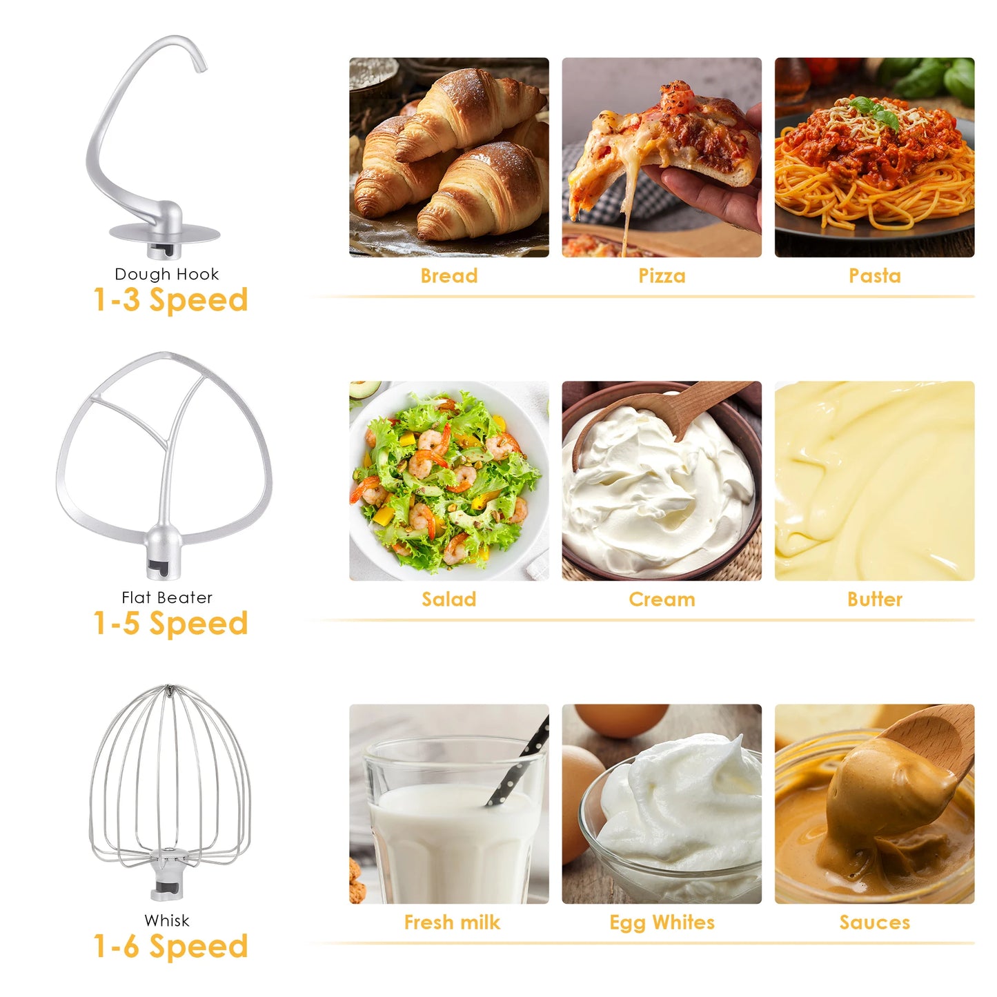 6-Speed Kitchen Food Stand Mixer