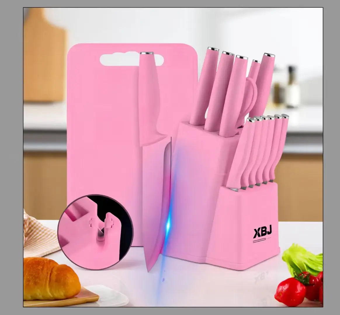 15 Piece Kitchen Stainless Steel Knife Set