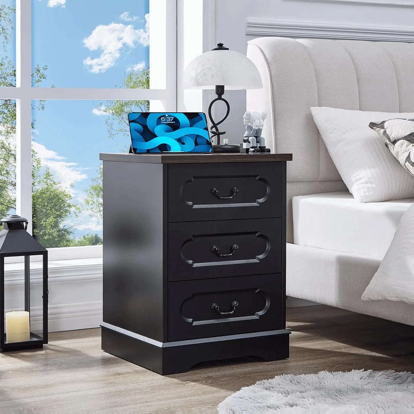 Farmhouse Cherry Wood Wide Drawers Dresser