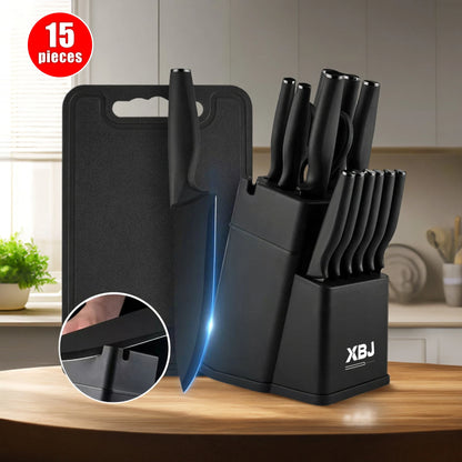 15 Piece Kitchen Stainless Steel Knife Set