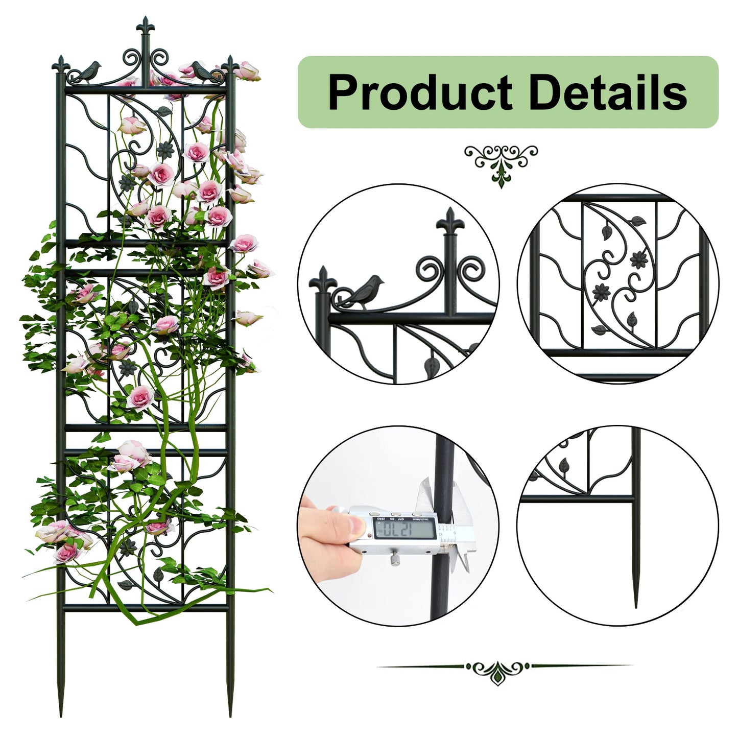 Tall Thick Metal Garden Climber Panel