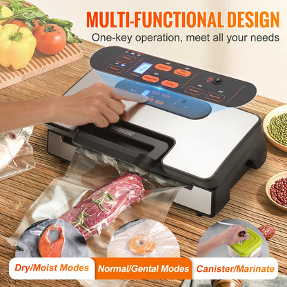 90Kpa 130W Vacuum Sealer Food Packaging Machine with 10pcs Vacuum bags